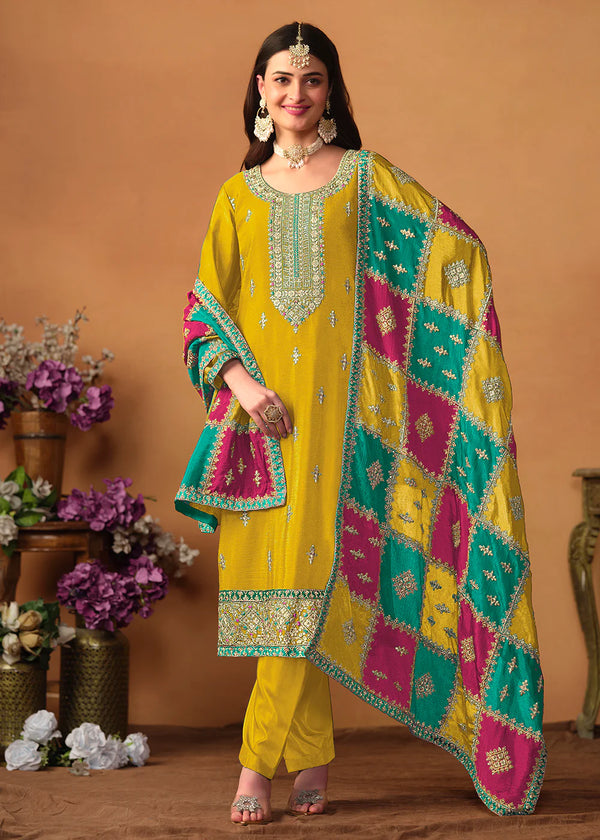 Unstitched Embroidered Dhanak 3pcs