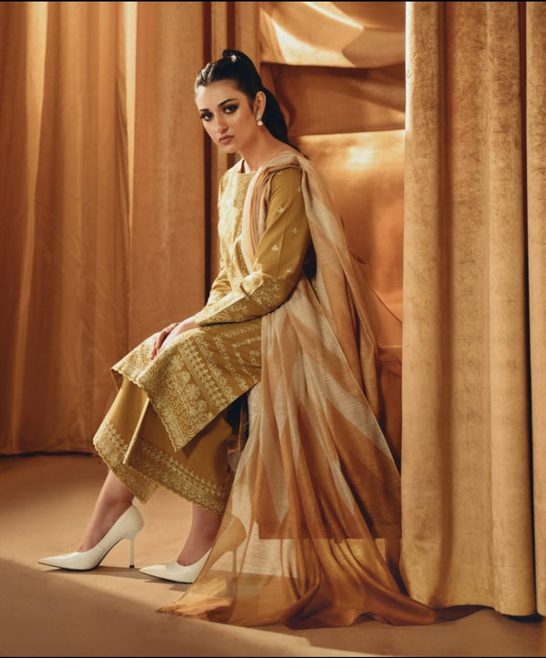 Unstitched Embroidered Krandi 3pcs